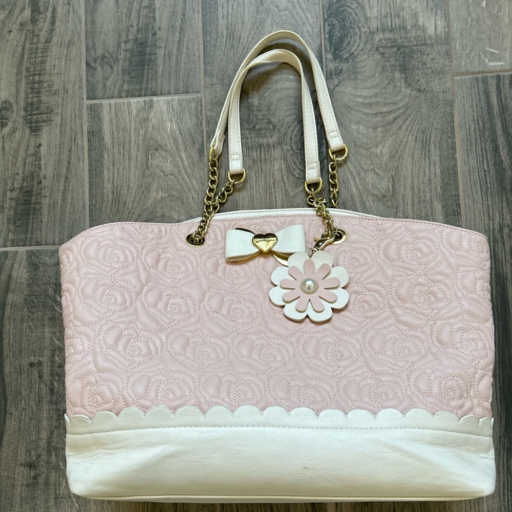 Betsy Johnson Quilted Flower Tote
